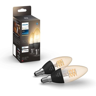 Philips Hue White Filament Kerze 2x300 lm