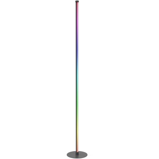 Hama Smart Standleuchte, RGB Ecklampe (Stehlampe für Farbwechsel bunt, indirekte Beleuchtung, Lichtsäule mit App, Musikmodi, Bodenlampe dimmbar für Wohnzimmer, Schlafzimmer, Spielzimmer, 8 W, 153 cm)