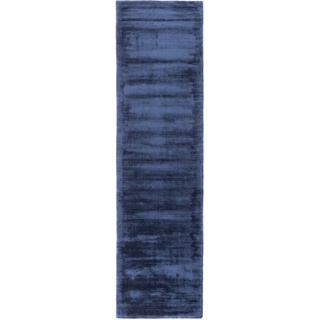 Läufer MORGENLAND "Designer Teppich Chester" Teppiche Gr. B/L: 80 cm x 300 cm, 10 mm, 1 St., blau Teppichläufer