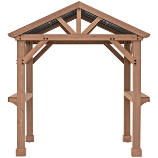 Pavillon, Holz, Zeder, 245x267.5x174 cm, Sonnen- & Sichtschutz, Pavillons & Pergolas