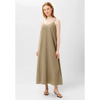 Les Lunes Maxikleid PIIPER Dress Maxi Linen Lyocell-Leinen-Mix, Maxi, Sommerkleid, verstellbare Spaghetti Träger grün S