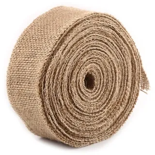 10M Natur Jute Sackleinen Geschenkband Tischläufer Sackleinen Rolle Juteband Cinta Yute Toile Jute 15cm Vintage Dekoband Naturband Juteband Jute Stoffbindung (5cm) juteband rolle 5cm breit