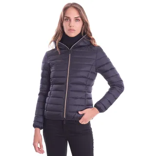 Save The Duck Alexis Hooded Jacket Damen Jacke D33620W Iris 19 (DE/NL/SE/PL, Alphanumerisch, L, Regular, Regular, Black (1000))
