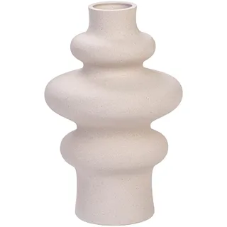 QUVIO Blumenvase, dekorative Vase getrocknete Blumenvase Keramikvase Pampasvase, Vase für Home Office, Wohnkultur Wohnzimmervase (Beige)