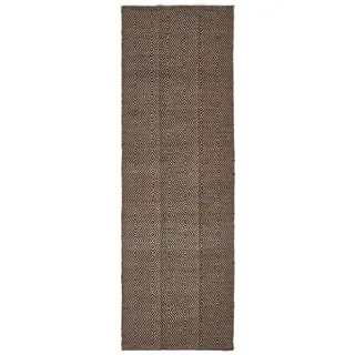 Homescapes Juteteppichläufer 66 x 200 cm Schwarz/Beige