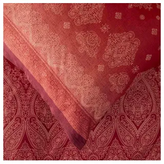 Bassetti Bettwäsche Kissenhülle zur Bettwäsche Kerala R1 40 x 80 cm, Mako Satin, 1 teilig rot