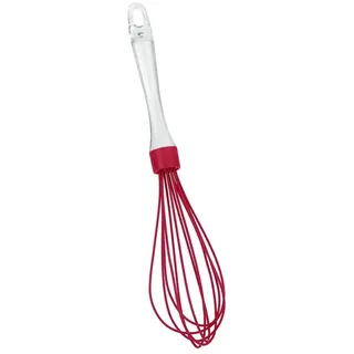 Metaltex Mr. Whip Silikon Schneebesen, rot, transparent,