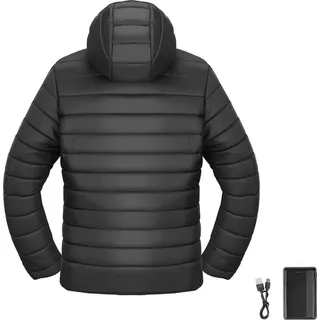 SucceBuy Beheizte Herrenjacke mit 7,4-V-Akku, elektrische Softshell-Oberbekleidung, winddicht und leicht, ausgestattet mit 6 Heizzonen und 3 Heizst...
