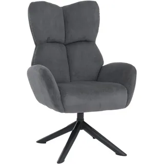 MCW Loungesessel Q54 Cord 320 g/m2 75 x 75 x 75 cm Dunkelgrau mit Wippfunktion