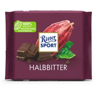 Ritter Sport Halbbitter Schokoladentafel 12 Packungen 1200 g