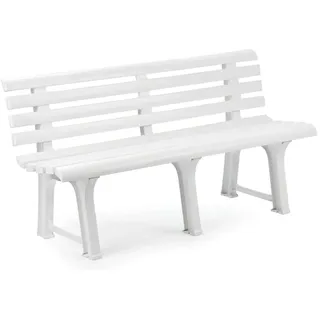PROGARDEN Panchina 145 x 49 x 74 cm Weiß