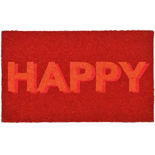 Gift Company Fussmatte, Happy, Neon, rot