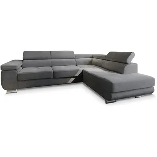 masseno Ecksofa mit Schlaffunktion APIRO ¦ grau ¦ Maße (cm): B: 277 H: 90