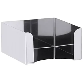 Serviettenhalter aus Edelstahl, klassische, schlichte Form mit Gummifüßchen, schwere Qualität/für Cocktailservietten 25 x 25 oder Servieten 33 x 33 cm | ERK (Für Servietten 33 x 33 cm)
