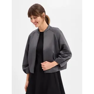 Someday Damen Jacke | NORIELLA Boxy Blousonjacke aus Satin Silver Moon, 40