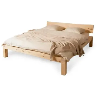 YAK Holzraum Bett Zirbenholzbett YARON - curve 100 cm x 220 cm