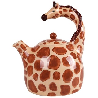Jameson + Tailor Teekanne Design-Kanne Giraffe, 1.2 l, (Stück), Teekanne Porzellan braun