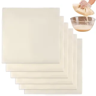 NONEOYNO 6 StüCk Mulltuch KüChe, Passiertuch, Musselin zum Abseihen, Für Selbstgemachten KäSe, Nussmilch, Beeren, Fruchtsaft Und GemüSesaft (50 X 50 cm)