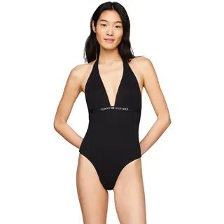 Tommy Hilfiger Damen Badeanzug Halter One Piece Neckholder, Schwarz (Black), XL - XL