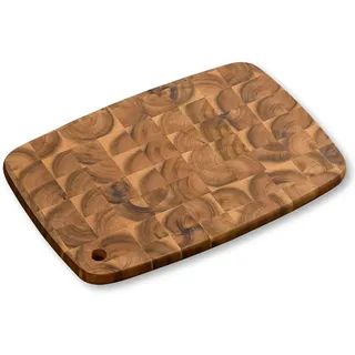 KESPER® Schneidebrett Tranchierbrett, Akazie, Stirnholz, Akazienholz, (1-St), aus FSC-zertifiziertem Akazienholz braun