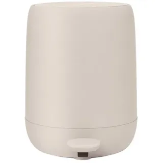 blomus Mülleimer -SONO- Designer Treteimer: Eleganz mit praktischen Funktionen, Soft-Close, Matte Oberfläche, 3 oder 5 Liter, Hygienisch, Designstark beige 3 l