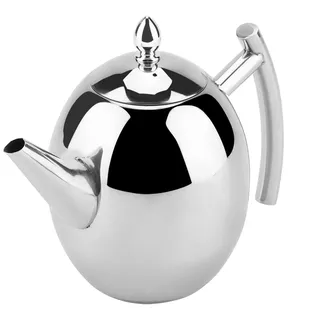 Teekessel, Edelstahl Kaffee Wasserkocher Behälter Teekanne Wasserkrug Teekanne Teekanne Tee Set Küche Liefert Mit Abnehmbarem Netzfilter für Zuhause (1500 ml)