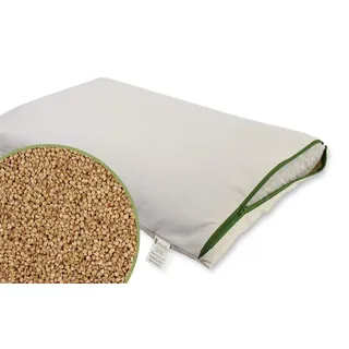 mudis Naturkissen&mehr Reisekissen-Kinderkissen 30x45cm,100% Bio Hirseschalen,mit abnehmbaren waschbares 100% Bio Baumwolle-Inlett