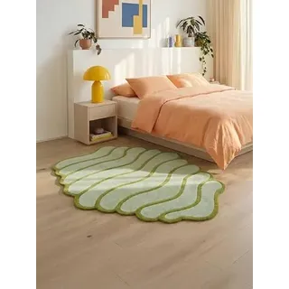 RugVista Twirlee Kinderteppich, 150 x 150 cm, Mint/Grün