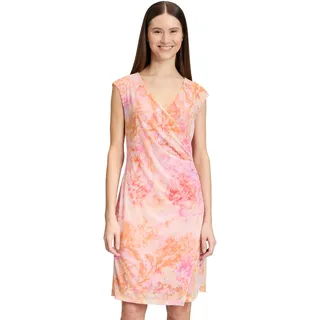 Cartoon Damen Casual-Kleid ohne Arm Orange/Pink 42