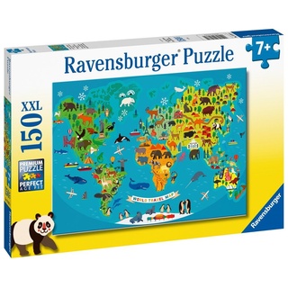 Ravensburger Puzzle »150 Teile Ravensburger Kinder Puzzle XXL Tierische Weltkarte 13287«, 150 Puzzleteile
