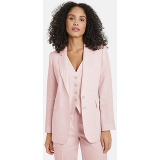 GERRY WEBER Jackenblazer Klassischer Blazer aus Leinen rosa 40