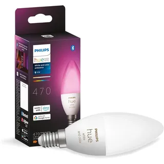 Philips Hue White & Color Ambiance E14 LED Lampe (470 Lm), Dimmbares LED Leuchtm