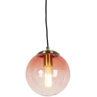 QAZQA Pallon 1-flg. E27 20 cm Glas/Rosa
