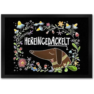 trendaffe - Hereingedackelt Fußmatte mit Hund Motiv
