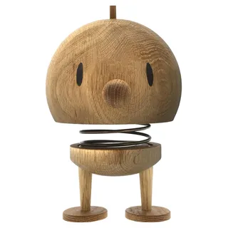 Hoptimist Bumble, Holzdeko, Wackelfigur & Glücksbringer aus Holz, Deko Skandinavisch, Deko Wohnzimmer, Büro & Schreibtisch, Tolle Kleine Geschenke, 15 x 15 x 23 cm, X-Large, Oak