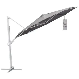 KETTLER Ampelschirm Kettler Ampelschirm LED 350 cm Sonnenschirm mit Schutzhaube rund