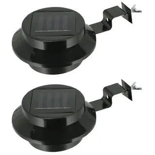 2x Solar Dachrinnenleuchte Dachrinnenlampe Dachrinnen Lampe Licht Regenrinne Solarlampe Solarleuchte Beleuchtung Aussenlampe
