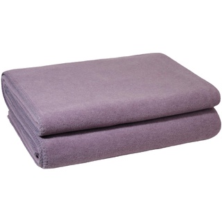 Soft-Fleece-Decke – Polarfleece-Decke mit Häkelstich – flauschige Kuscheldecke – 160x200 cm – 435 misty rose – von ’zoeppritz since 1828’