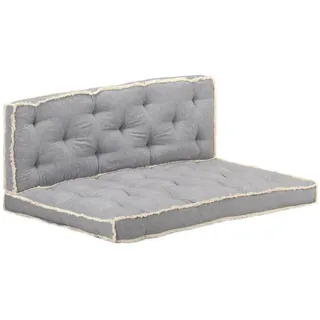 Garten-palettensofa 2-sitzer Grau Holz - Vidaxl