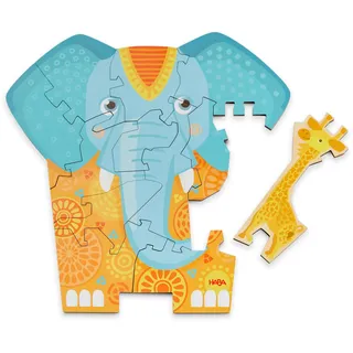 HABA Puzzle 2 in 1 Elefant Mehrfarbig