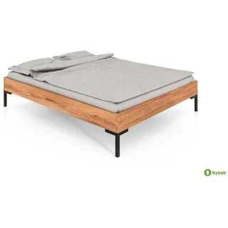 byoak Bettgestell, Kernbuche, Holz, Echtholz,Buche, 200x220 cm, Schlafzimmer, Betten