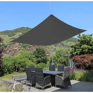 GO-DE Sonnensegel quadratisch 360 x 360 cm anthrazit