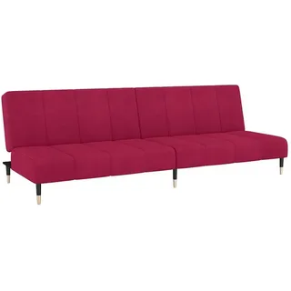 vidaXL Schlafcouch Samt 2-Sitzer Weinrot