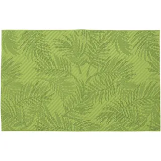 Excellent Houseware 1 Tischset abwaschbar 45x30cm Gewebte Tisch Platzsets mit Blätter Motiv Platzdeckchen Tischuntersetzer Tischdeko Küche Esstisch Gastronomie Hellgrün