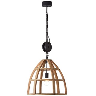 Brilliant Pendelleuchte Matrix Nature antik Holz schwarz E27max. 60W Ø47cm