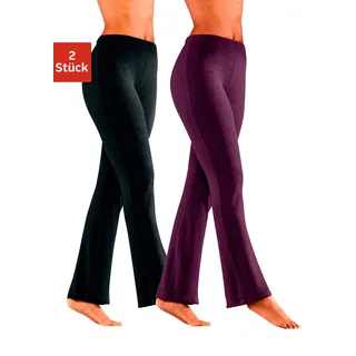 VIVANCE active Jazzpants (2er-Pack), mit leicht ausgestelltem Bein,