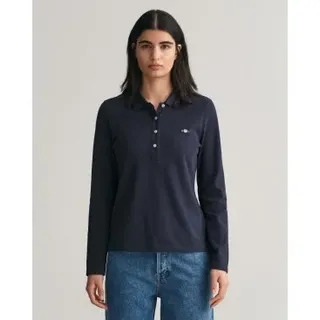 Gant für Damen. 4202521 Polo Shield in Marineblau (XS), Lässig, Baumwolle, Klassisch, Langarm