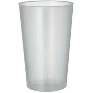Starpak Mehrweg-Plastikbecher PP 0,5 l Ø 9,1 cm · 14 cm unzerbrechlich | Schrumpffolie (30 Stück)