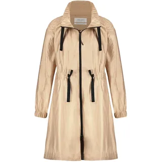 Gerry Weber Damen Ultraleichter Mantel Langarm unifarben Cuban Sand 44 - 44
