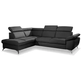 Ecksofa Rio Leder Schwarz